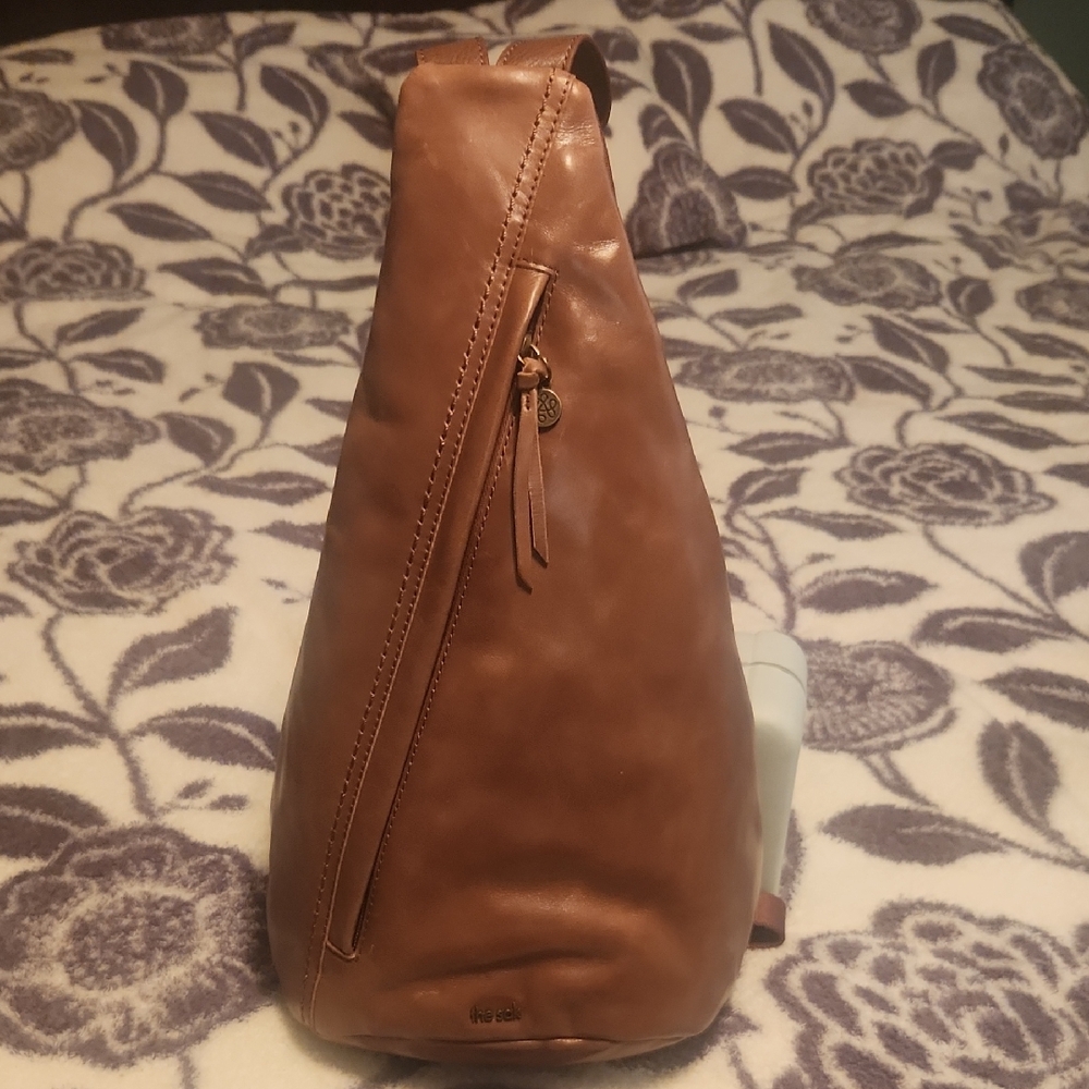 Women's Brown Leather Sling Bag